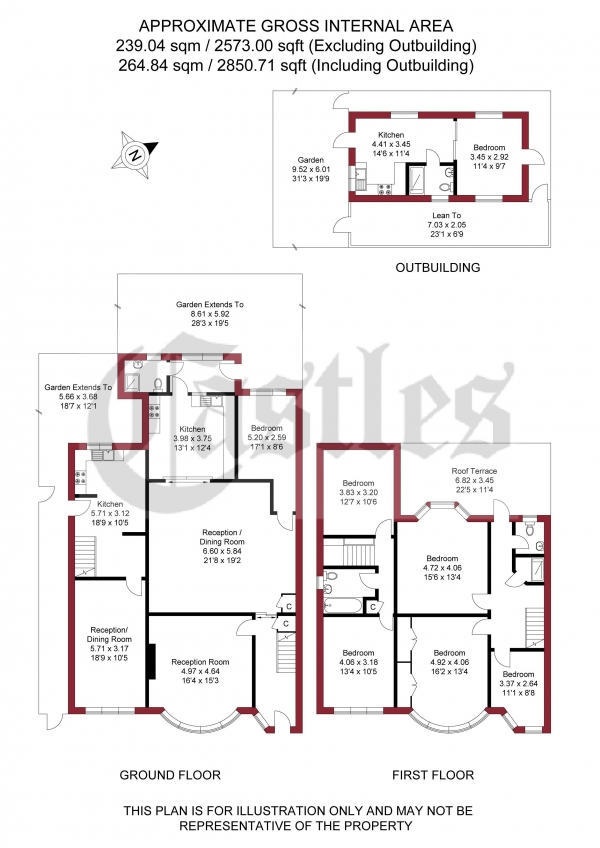 Floor Plan Image for 5 Bedroom Terraced House for Sale in Wolves Lane, London, N13