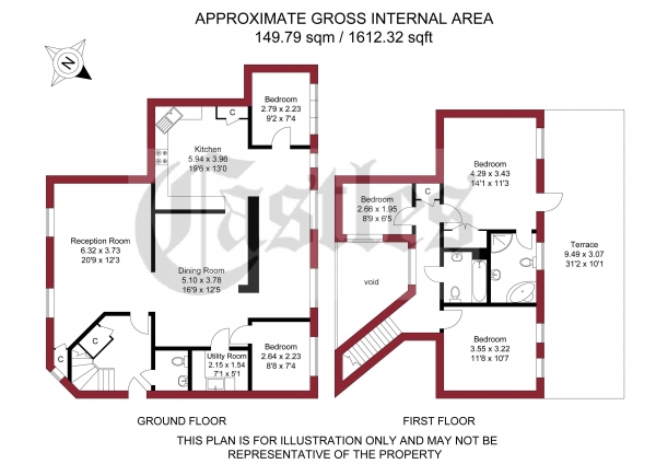 Floor Plan Image for 3 Bedroom Duplex for Sale in Princess Park Manor, Royal Drive, London, N11