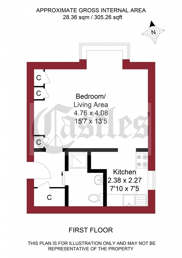 Floor Plan Image for Apartment for Sale in St Pauls Rise, London, N13