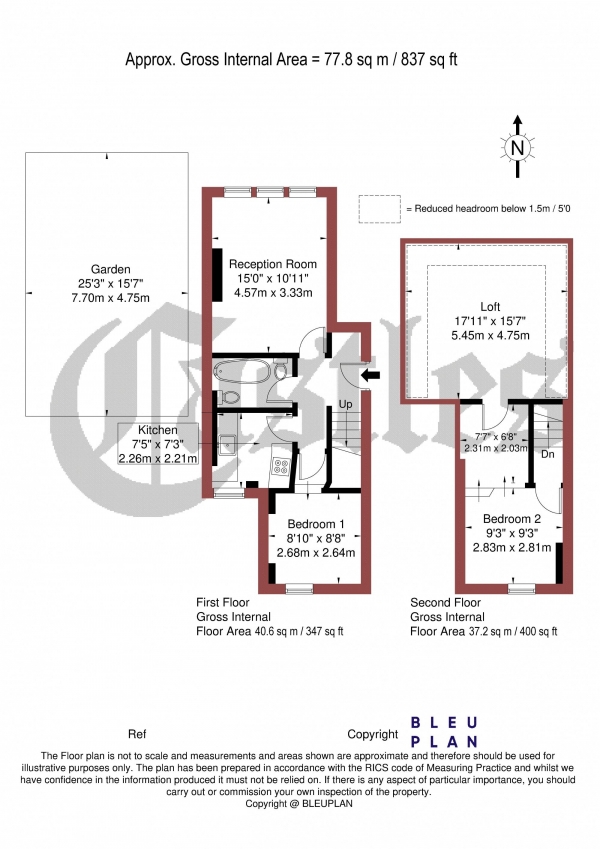 Floor Plan Image for 2 Bedroom Apartment for Sale in Sidney Avenue, London, N13