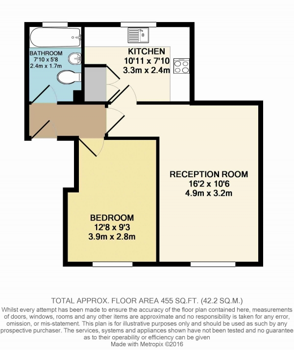 Floor Plan Image for 1 Bedroom Apartment for Sale in Cherry Blossom Close, Palmers Green