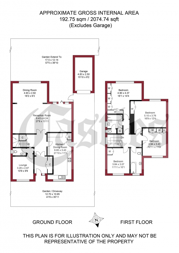 Floor Plan Image for 4 Bedroom Detached House for Sale in Gallus Close, Winchmore Hill, N21