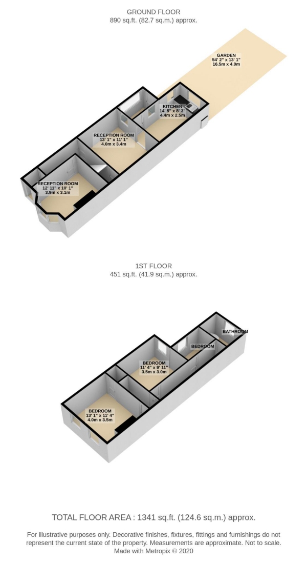 Floor Plan for 3 Bedroom Terraced House for Sale in Eastbrook Road, Waltham Abbey, EN9, EN9, 3AJ -  &pound355,000