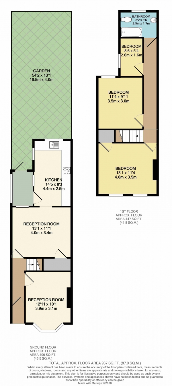 Floor Plan Image for 3 Bedroom Terraced House for Sale in Eastbrook Road, Waltham Abbey, EN9