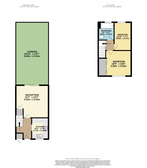 Floor Plan Image for 2 Bedroom Terraced House for Sale in Windsor Wood, Waltham Abbey, EN9