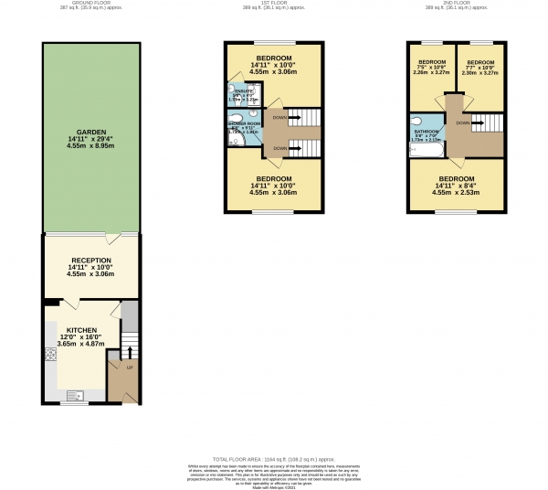 Floor Plan Image for 5 Bedroom Terraced House for Sale in Mallion Court, Waltham Abbey, Essex, EN9