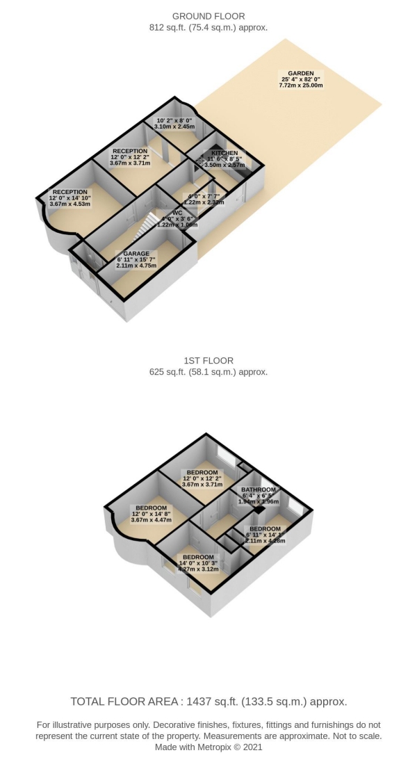 Floor Plan for 4 Bedroom Semi-Detached House for Sale in Honey Lane, Waltham Abbey, Essex, EN9, EN9, 3BG -  &pound525,000