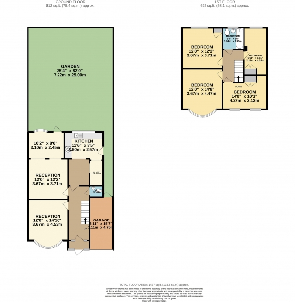 Floor Plan Image for 4 Bedroom Semi-Detached House for Sale in Honey Lane, Waltham Abbey, Essex, EN9