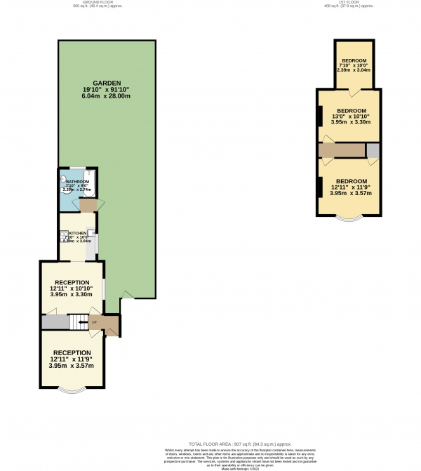 Floor Plan Image for 3 Bedroom Terraced House for Sale in Eleanor Road, Waltham Cross, EN8