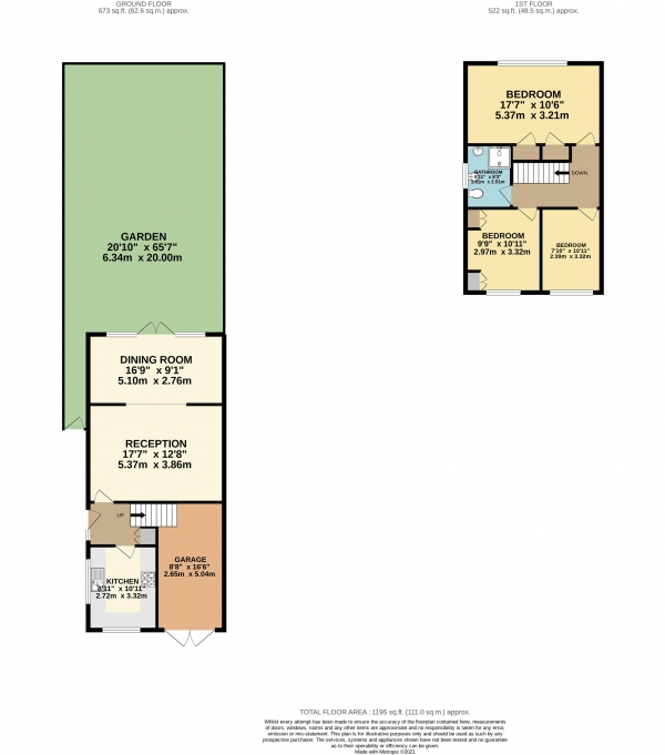 Floor Plan Image for 3 Bedroom Semi-Detached House for Sale in Brookside, Waltham Abbey, Essex, EN9