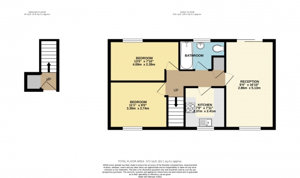 Floor Plan Image for 2 Bedroom Apartment for Sale in Kingsdale Court, Waltham Abbey, Essex, EN9