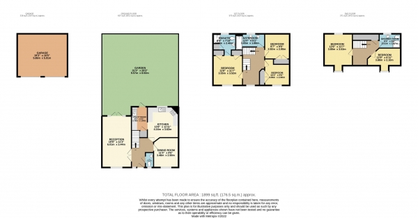 Floor Plan Image for 5 Bedroom Terraced House for Sale in Greenwich Way, Waltham Abbey, Essex, EN9