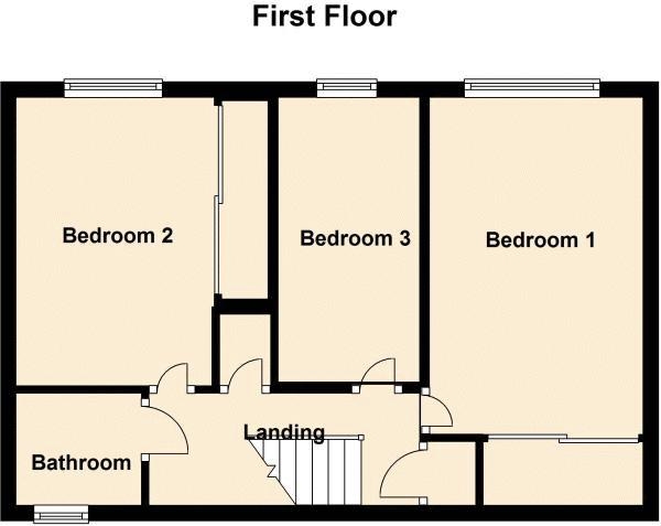 Floor Plan Image for 3 Bedroom End of Terrace House for Sale in Newteswell Drive, Waltham Abbey, Essex, EN9