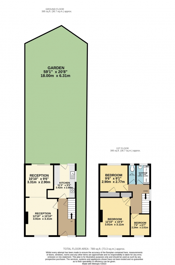 Floor Plan Image for 3 Bedroom Semi-Detached House for Sale in Chequers Walk, Waltham Abbey, Essex, EN9