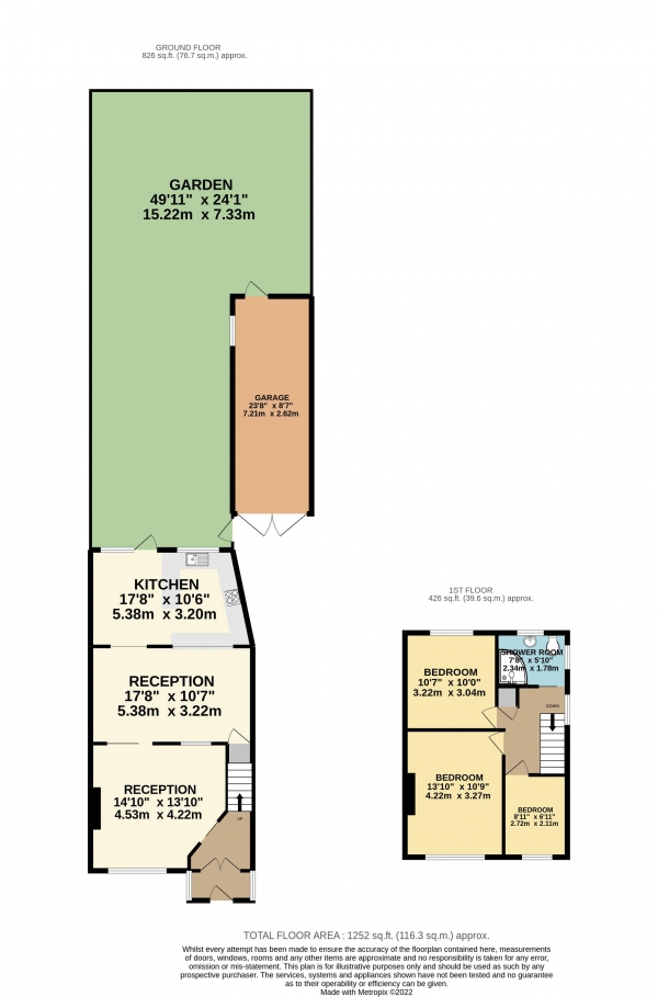 Floor Plan Image for 3 Bedroom Semi-Detached House for Sale in Holmesdale, Waltham Cross, EN8