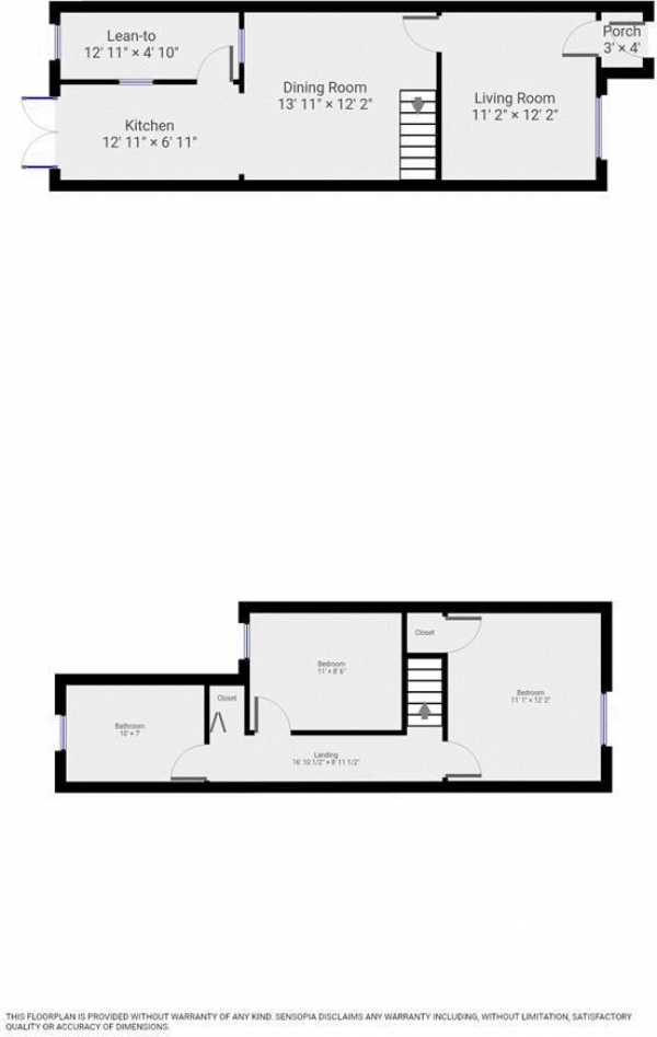 Floor Plan Image for 2 Bedroom Terraced House for Sale in Rounton Road, Waltham Abbey, Essex, EN9