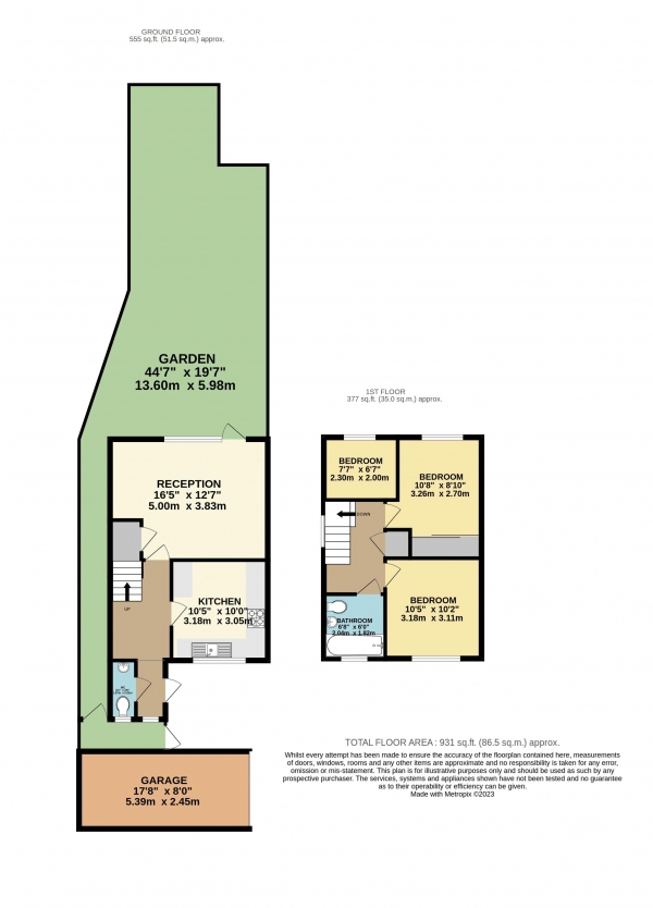 Floor Plan Image for 3 Bedroom Semi-Detached House for Sale in Milton Court, Waltham Abbey, Essex, EN9