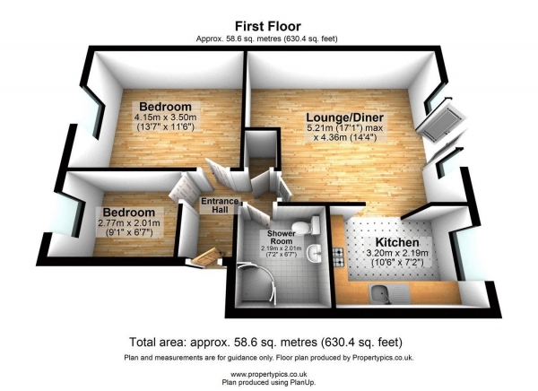 Floor Plan Image for 2 Bedroom Apartment for Sale in Ashtree Court, Waltham Abbey, Essex, EN9