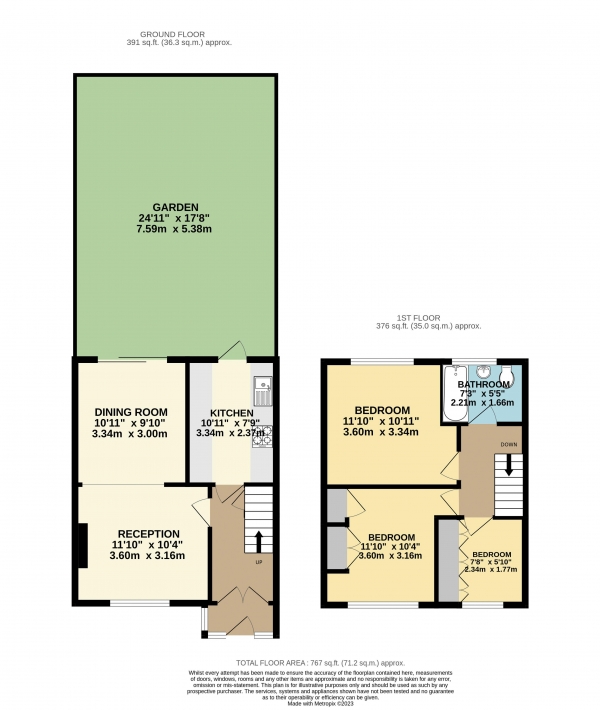 Floor Plan Image for 3 Bedroom Terraced House for Sale in Honey Brook, Waltham Abbey - CHAIN FREE