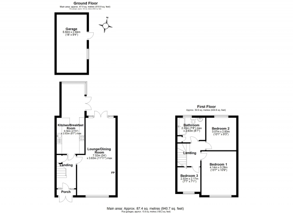 Floor Plan Image for 3 Bedroom Terraced House for Sale in Broomstick Hall Road, Waltham Abbey, Essex, EN9