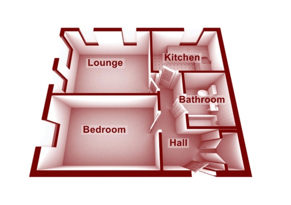 Floor Plan Image for 1 Bedroom Retirement Property for Sale in Hanover Court, Quaker Lane, Waltham Abbey, EN9