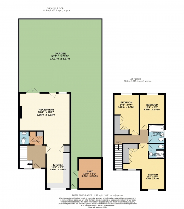 Floor Plan Image for 3 Bedroom Semi-Detached House for Sale in Edward Court, Waltham Abbey, Essex, EN9