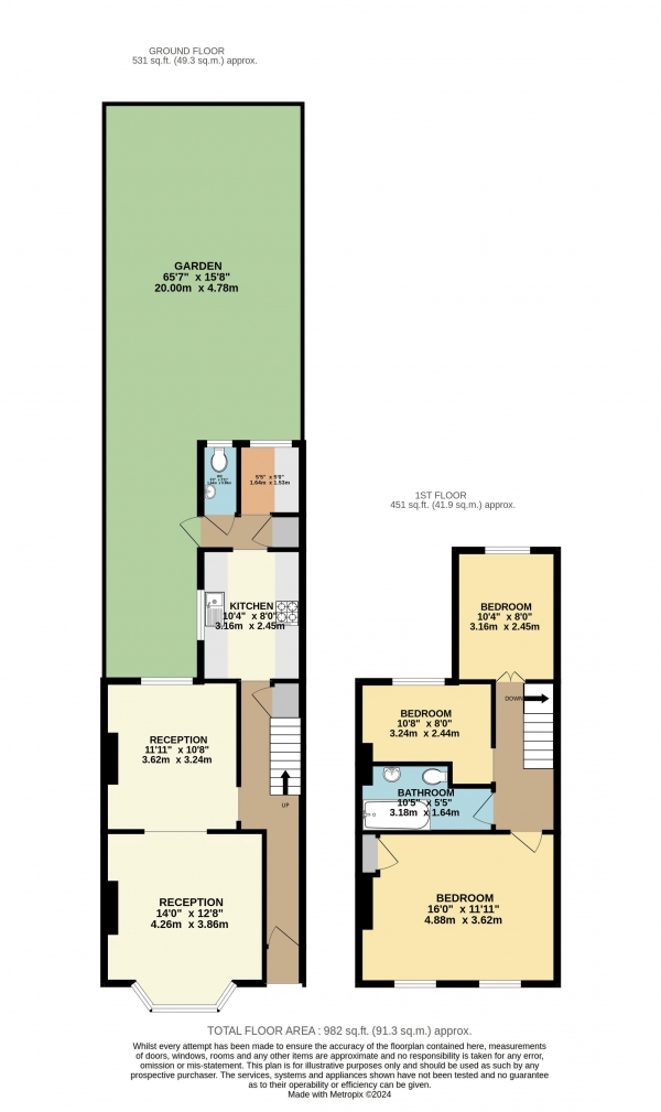 Floor Plan Image for 3 Bedroom End of Terrace House for Sale in Victoria Road, Waltham Abbey, Essex, EN9