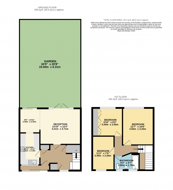 Floor Plan Image for 3 Bedroom End of Terrace House for Sale in Loughton Court, Waltham Abbey, Essex, EN9