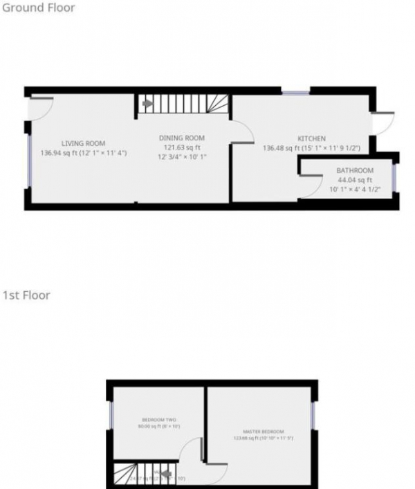 Floor Plan for 2 Bedroom End of Terrace House for Sale in Sewardstone Street, Waltham abbey, EN9 , EN9, 1HZ -  &pound359,995