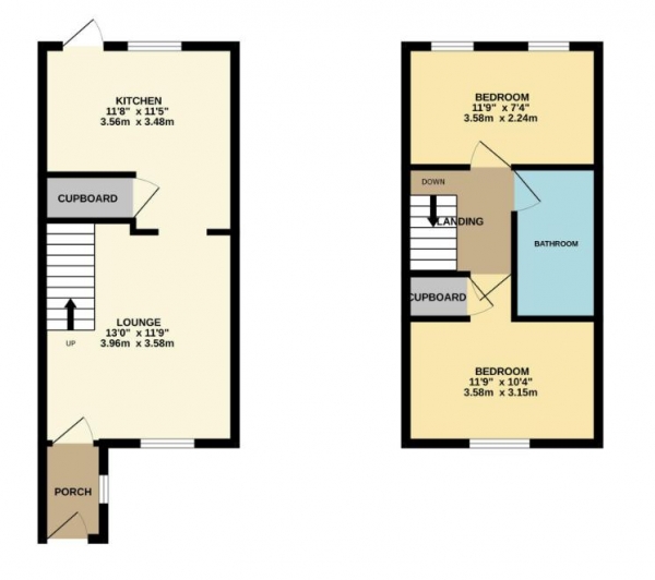 Floor Plan Image for 2 Bedroom Town House for Sale in Hollybush Way, Waltham Cross