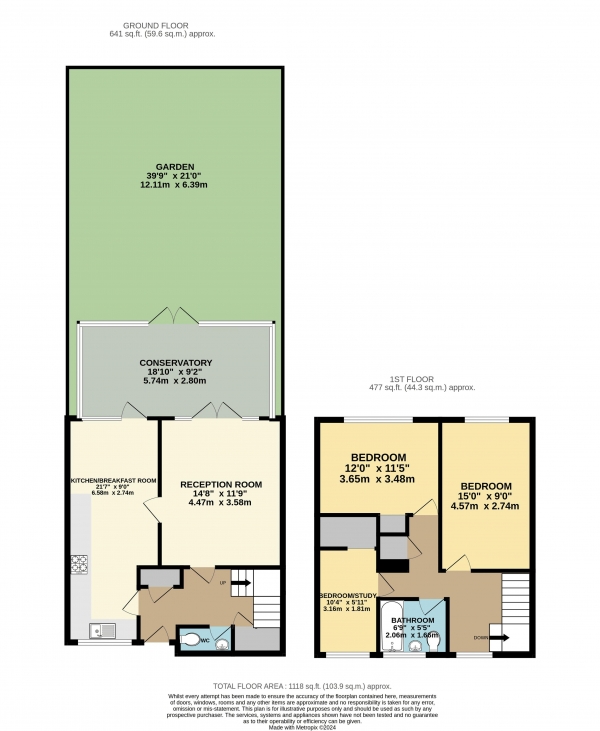 Floor Plan Image for 3 Bedroom Terraced House for Sale in Wrangley Court Winters Way EN9 3HN