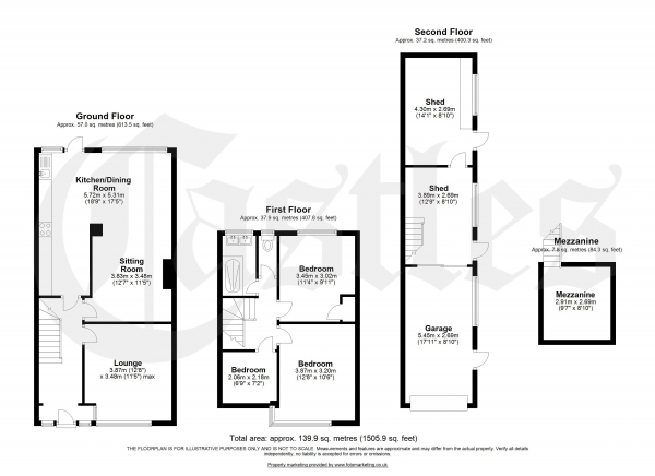 Floor Plan Image for 3 Bedroom End of Terrace House for Sale in Edinburgh Crescent, Waltham Cross EN8