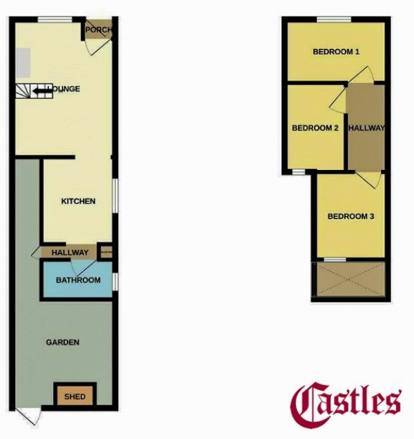 Floor Plan Image for 3 Bedroom Terraced House for Sale in Greenfield Street, Waltham Abbey