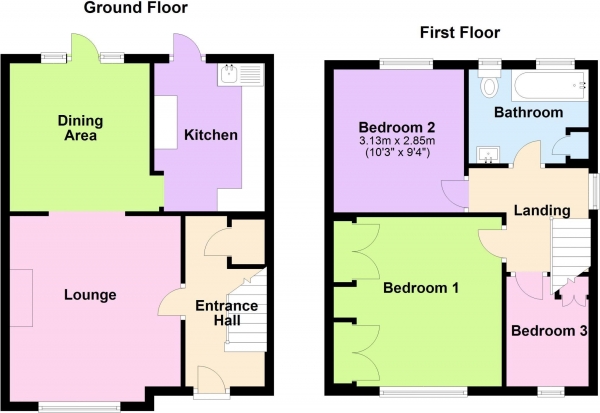 Floor Plan Image for 3 Bedroom Semi-Detached House for Sale in Crooked Mile, Waltham Abbey, EN9