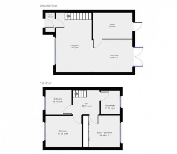 Floor Plan Image for 3 Bedroom Terraced House for Sale in Honey Brook, Waltham Abbey, EN9 - WITH GARAGE