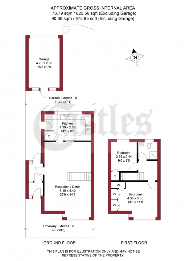 Floor Plan Image for 2 Bedroom Terraced House for Sale in St. Michael's Avenue, London