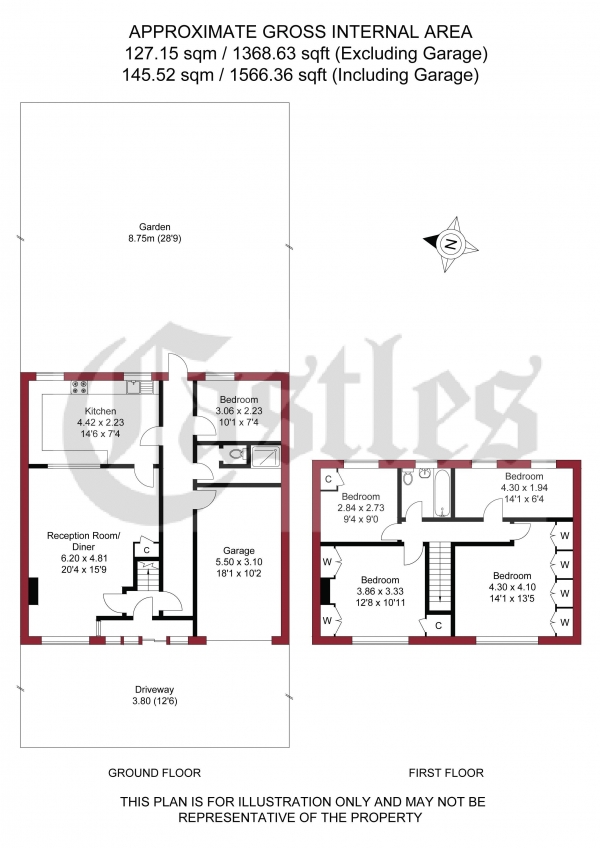 Floor Plan Image for 4 Bedroom Terraced House for Sale in Leyburn Road, Edmonton