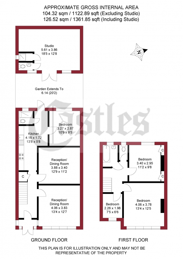 Floor Plan Image for 3 Bedroom Terraced House for Sale in Clarendon Road, Edmonton