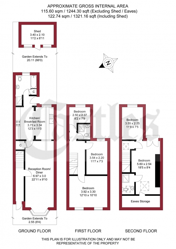 Floor Plan Image for 5 Bedroom Terraced House for Sale in Nelson Road, Edmonton