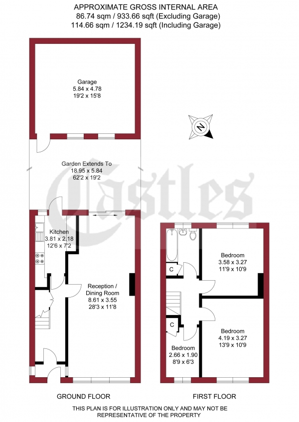 Floor Plan Image for 3 Bedroom Property for Sale in Tudor Road, Edmonton