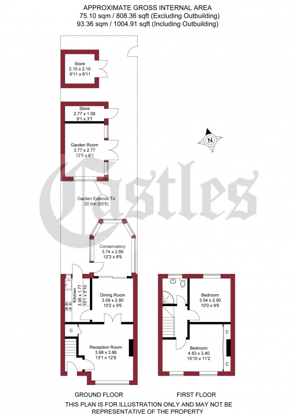 Floor Plan Image for 2 Bedroom Terraced House for Sale in Bedford Road, Edmonton