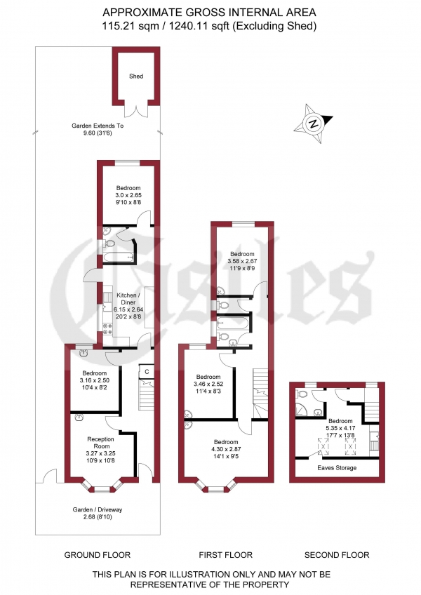 Floor Plan Image for 4 Bedroom Semi-Detached House for Sale in Findon Road, Edmonton