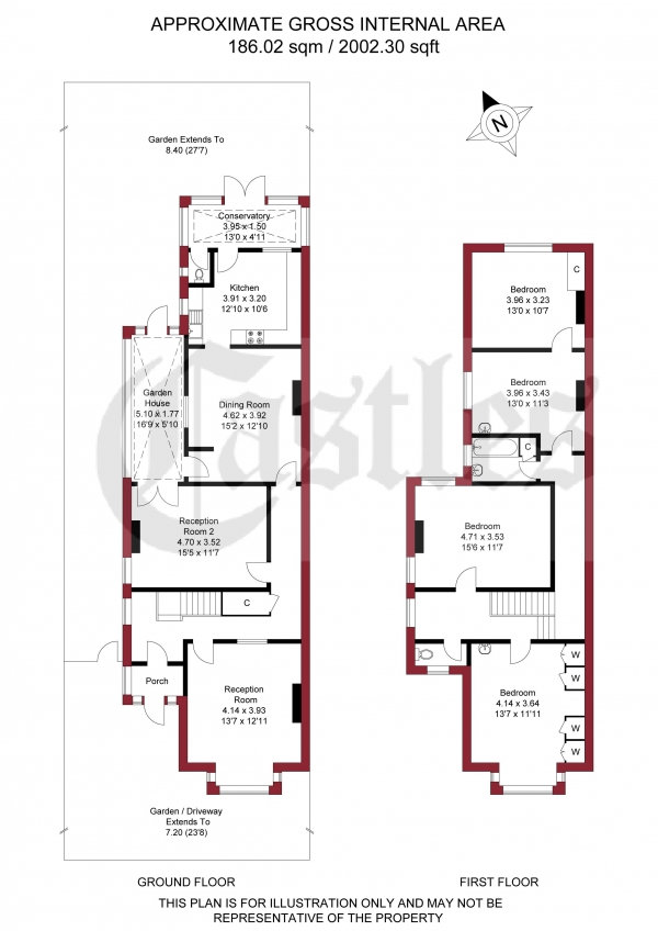 Floor Plan for 4 Bedroom Semi-Detached House for Sale in Cyprus Road, Edmonton, N9, 9PG - Offers in Excess of &pound575,000