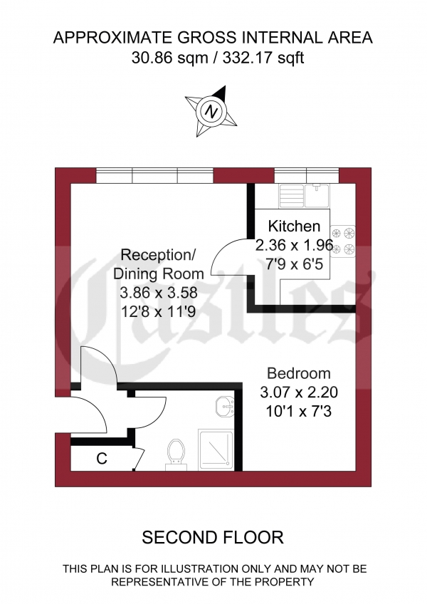 Floor Plan Image for 1 Bedroom Apartment for Sale in 83 Tramway Avenue, Edmonton