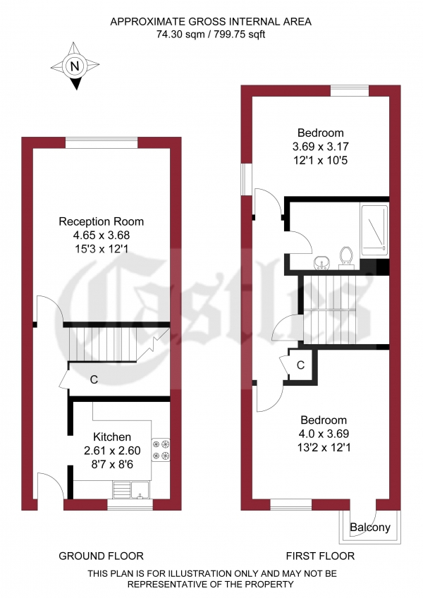 Floor Plan Image for 2 Bedroom Apartment for Sale in Montagu Road, Edmonton