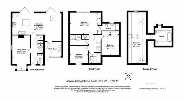 Floor Plan Image for 4 Bedroom Detached House to Rent in Quarry Road, Oxford