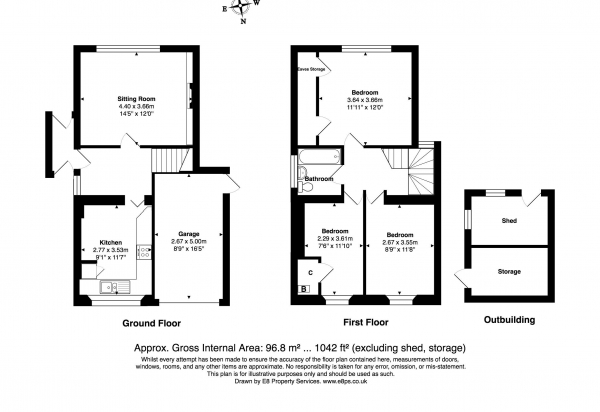 Floor Plan for 3 Bedroom Detached House to Rent in Peaks Lane, Witney, Stonesfield, OX29, 8PY - £335 pw | £1450 pcm