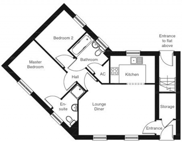 Floor Plan Image for 2 Bedroom Maisonette to Rent in Lime Close, Red Lodge, IP28 8WY