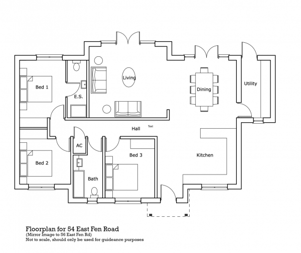 Floor Plan Image for 3 Bedroom Detached Bungalow for Sale in East Fen Road, Isleham, CB7 5SW