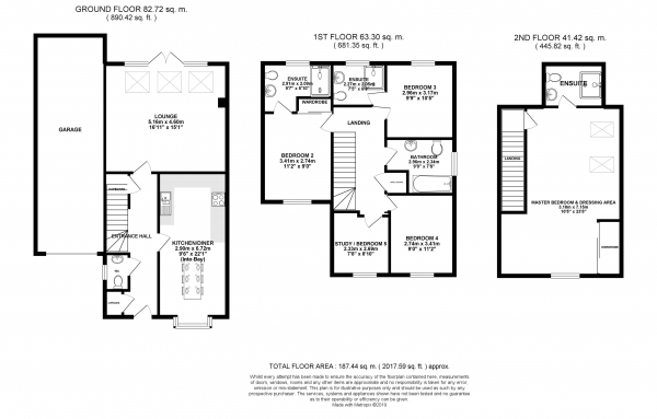 Floor Plan Image for 5 Bedroom Detached House for Sale in Larnach Drive, Kentford, CB8 7RF